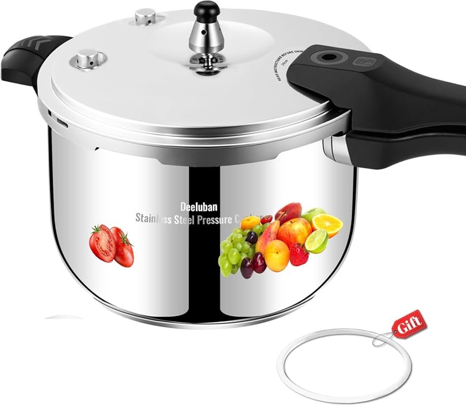 Deeluban 3.17 Quart Thickened Stainless Steel Pressure Cooker with Saf