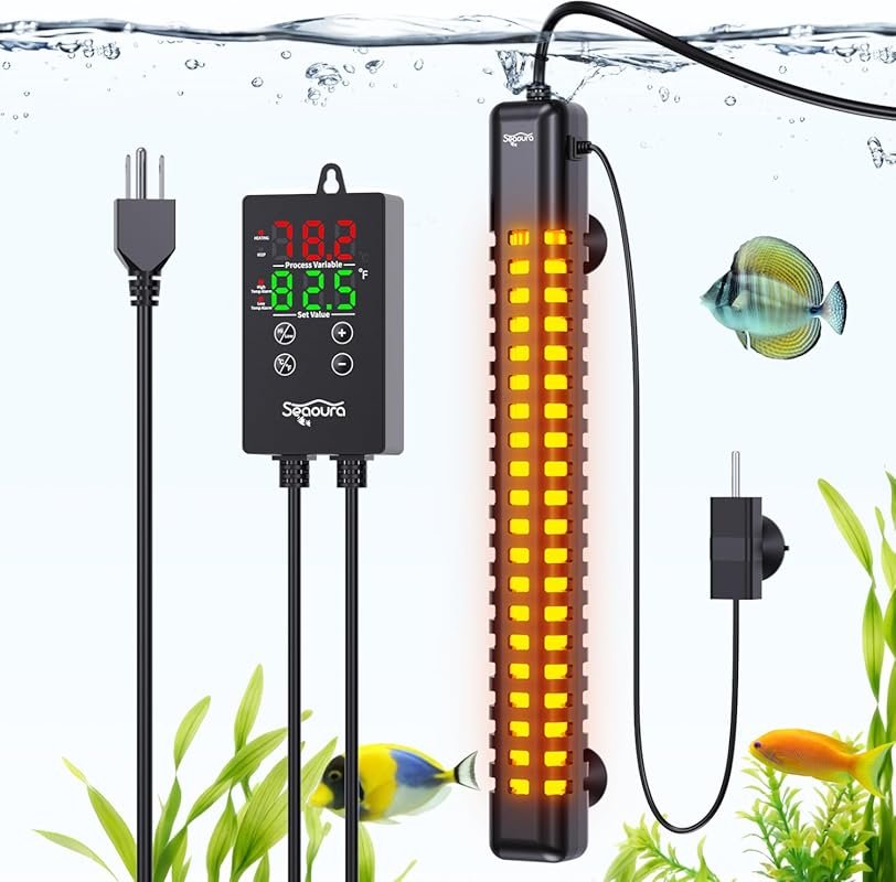 SEAOURA 500W Submersible Turtle Heater with Intelligent Controller, Sa
