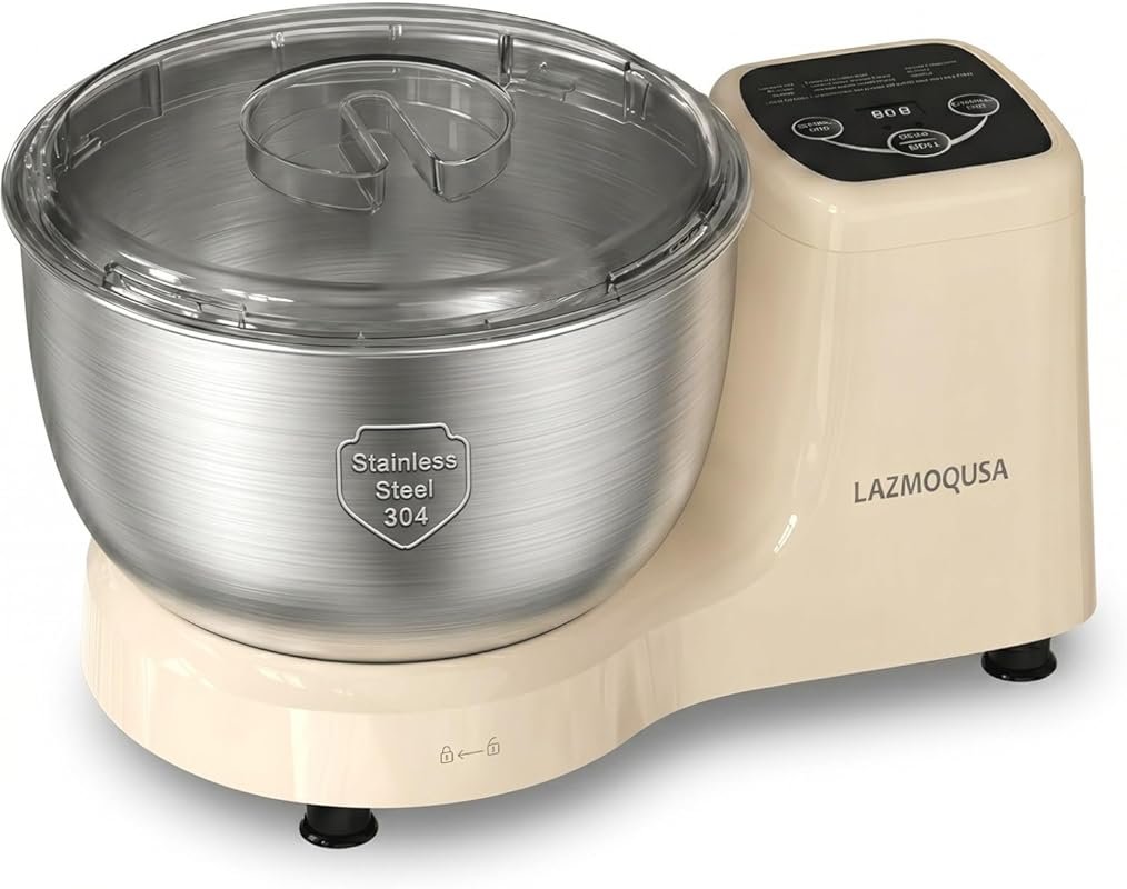 5.5QT Electric Dough Mixer with Ferment Function & Smart Timing for Br
