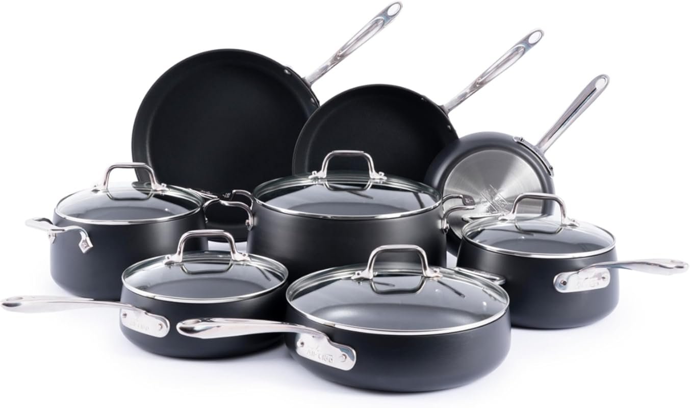 All-Clad HA1 Expert 13-Piece Nonstick Cookware Set – Dishwasher & Oven