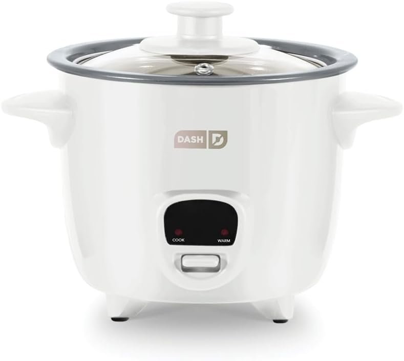 Dash Mini Ceramic Rice Cooker for Single Serving, Nonstick Pot & Keep 