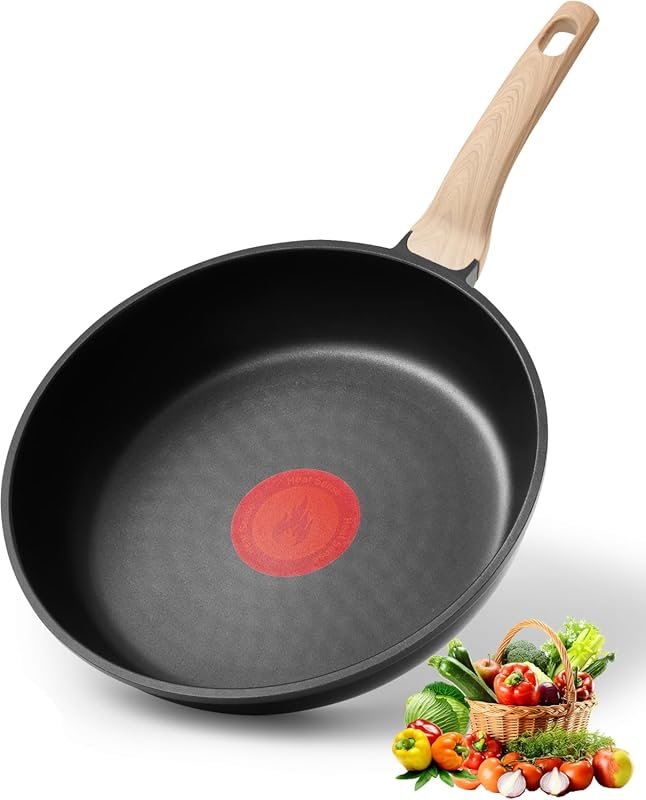 Nonstick Frying Pan with Heat Dot Temperature Indicator, PFOA-Free, Di