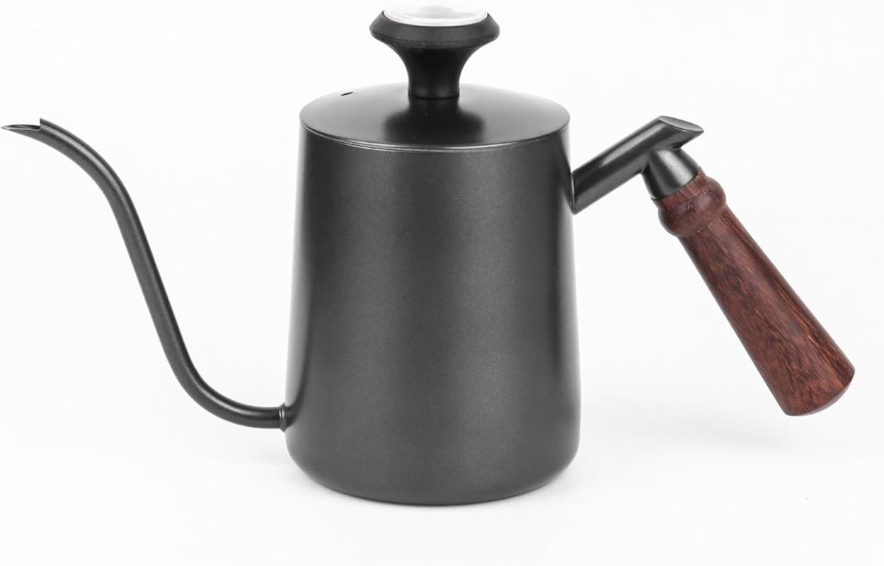 600ml Gooseneck Kettle with Thermometer Leak-Proof 304 Stainless Steel