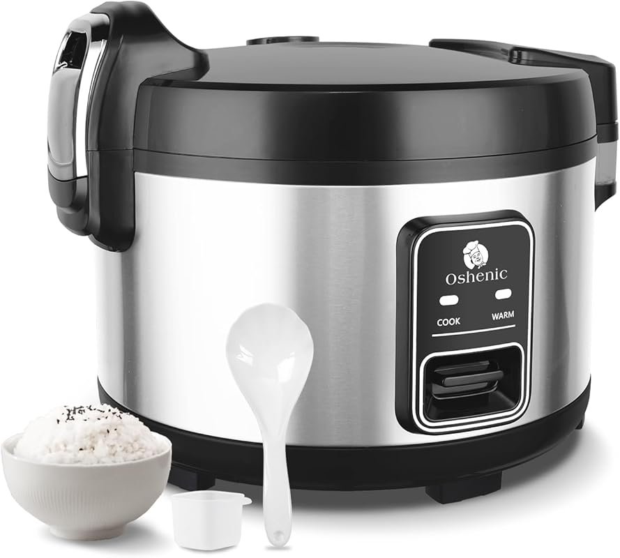 13.8‑Qt Commercial Rice Cooker & Warmer, 60‑Cup Cooked Capacity, One‑T