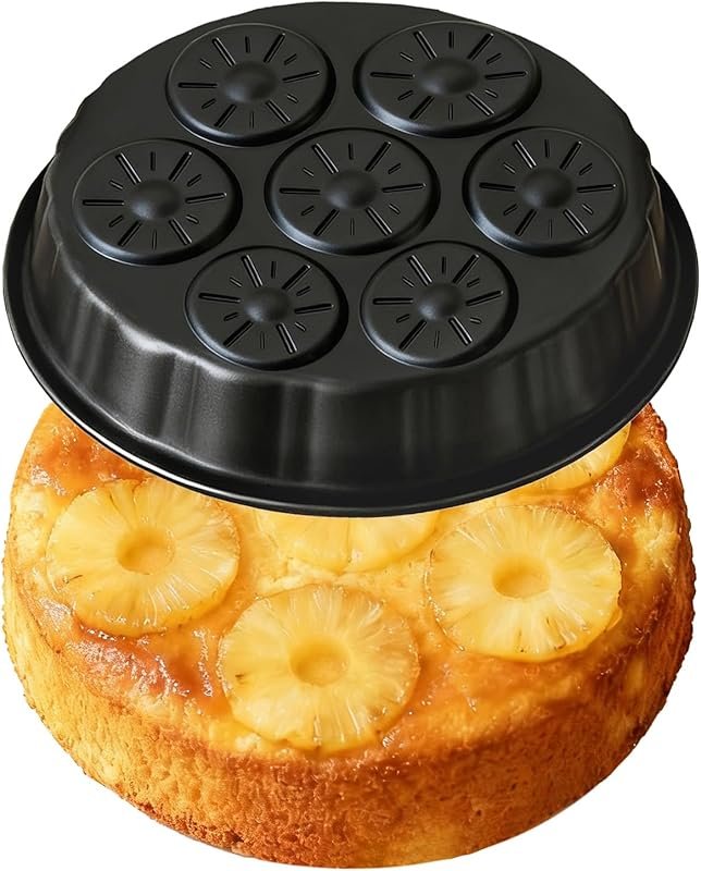 Pineapple Upside Down Cake Pan 8-Cup Nonstick Mold for Parties & Gathe