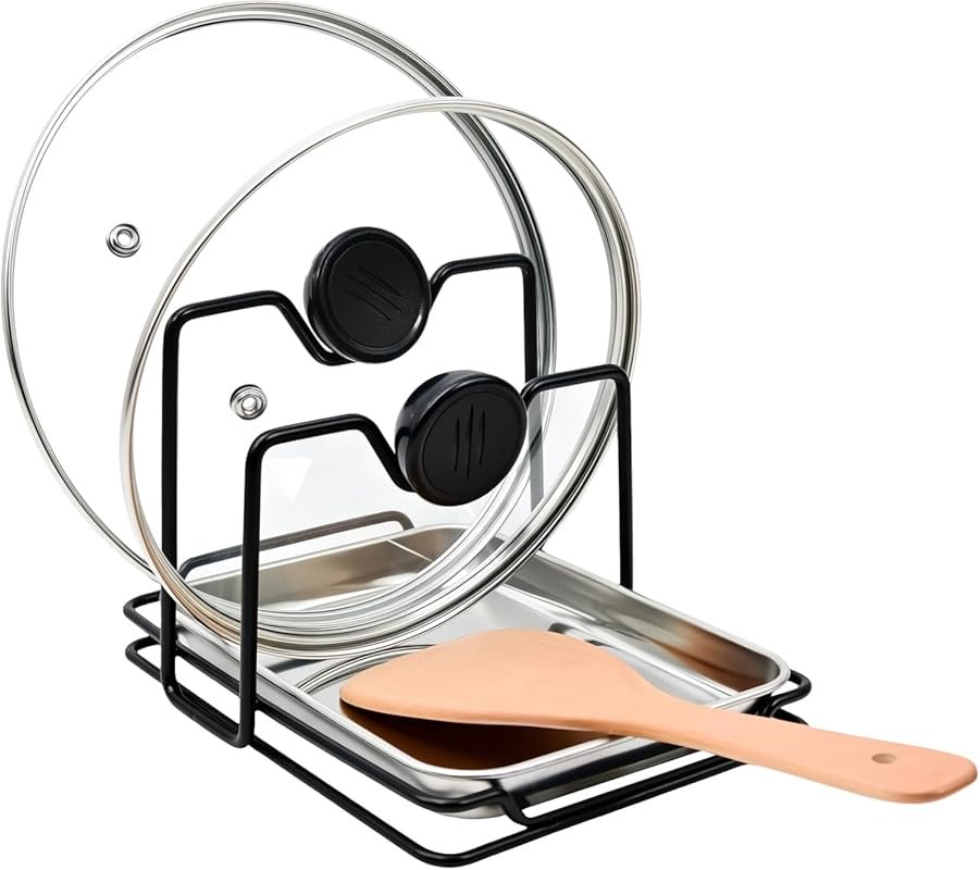 304 Stainless Steel Spoon & Lid Rest for Countertop While Cooking