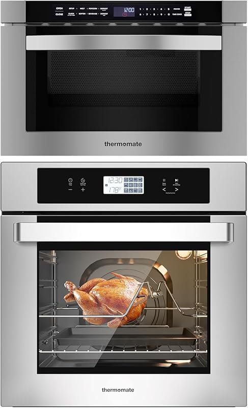 ThermoMate 24‑Inch Built‑In Microwave Drawer with Automatic Presets +