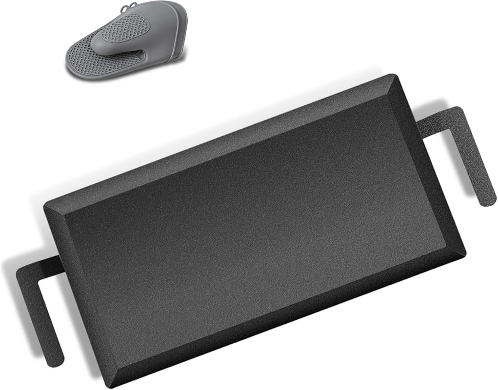 Universal Large Carbon Steel Double Burner Griddle – Thickened Heat-In