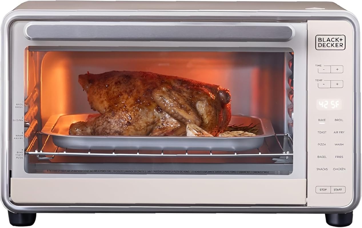 BLACK+DECKER Crisp ‘n Bake PRO 6-Slice Air Fry Toaster Oven with 10 Fu