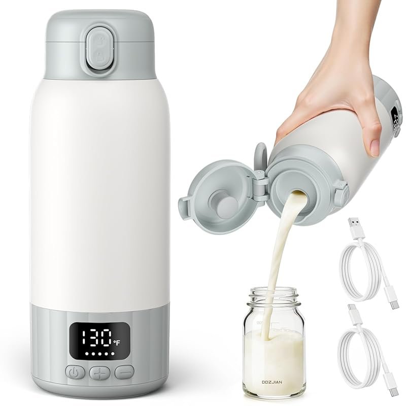 On-The-Go Bottle Warmer – Fast Heating Breastmilk Warmer with 17oz Cap