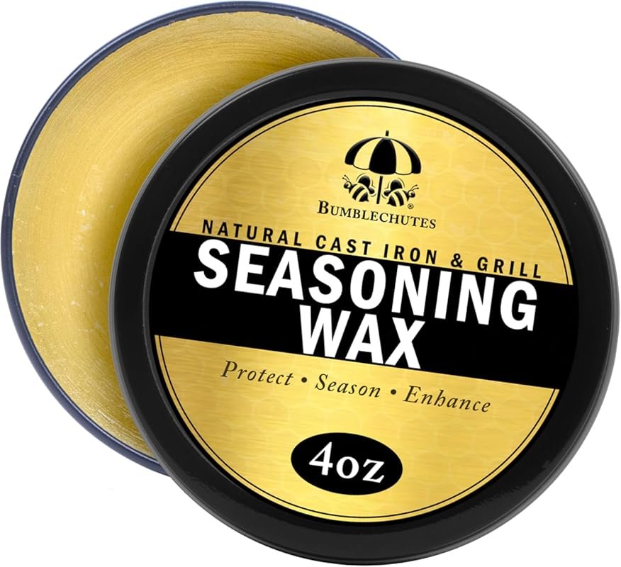 Bumblechutes 4 oz Cast Iron & Carbon Steel Conditioning Wax with USA B