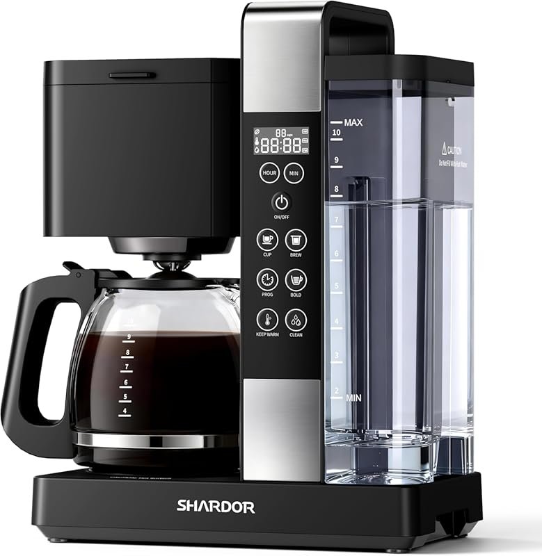 SHARDOR 10-Cup Programmable Drip Coffee Machine with Strength Control 