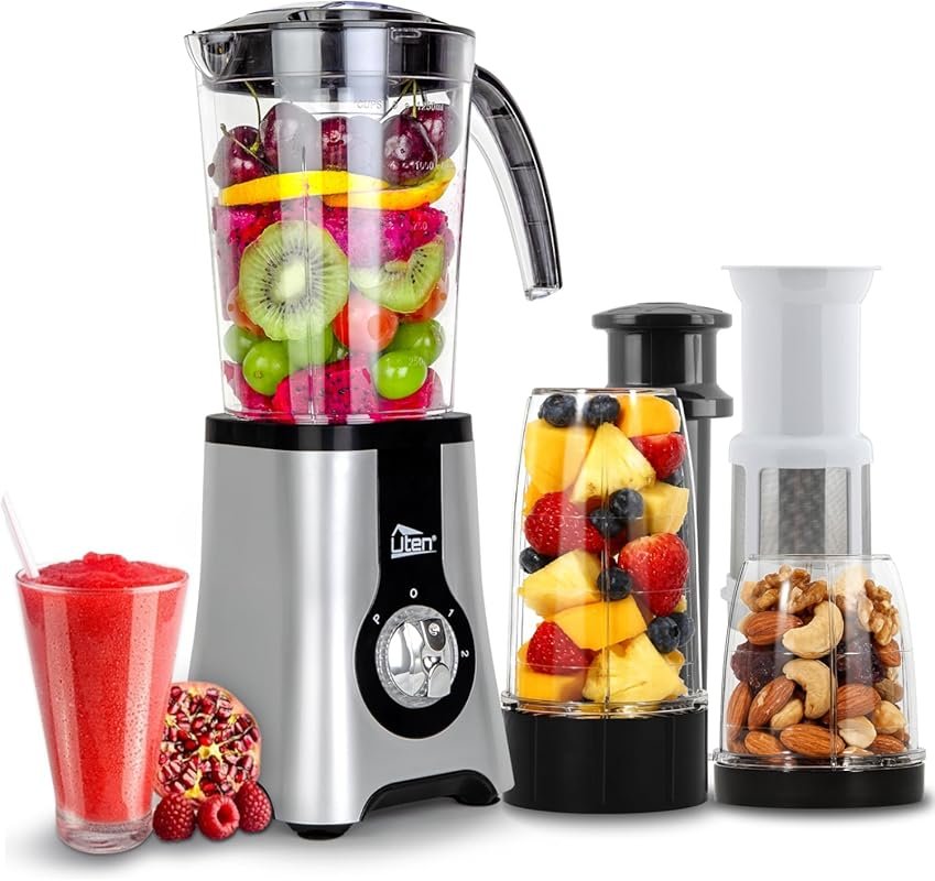 Uten 5-in-1 Smoothie Blender 42oz with Stainless Steel Blades, BPA-Fre