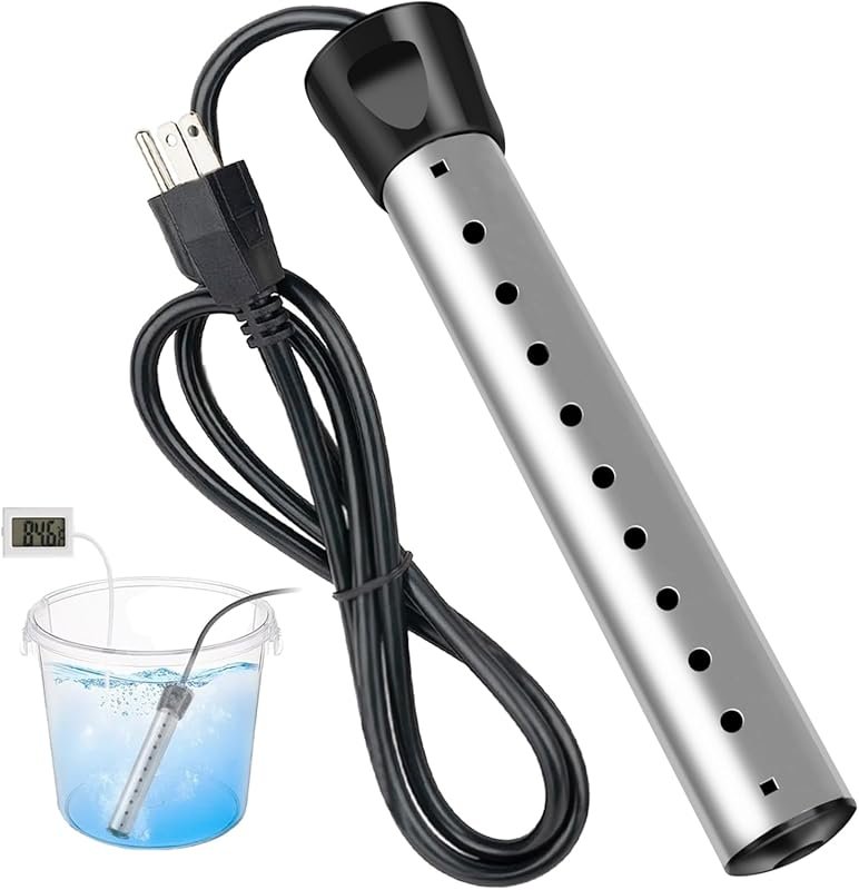 2000W Portable Immersion Water Heater, 304 Stainless Steel Fast Heatin