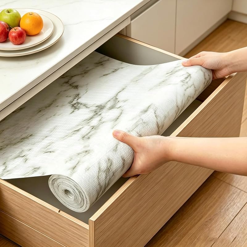 Niviy Shelf and Drawer Liner Kitchen Cabinet Waterproof Washable Thick