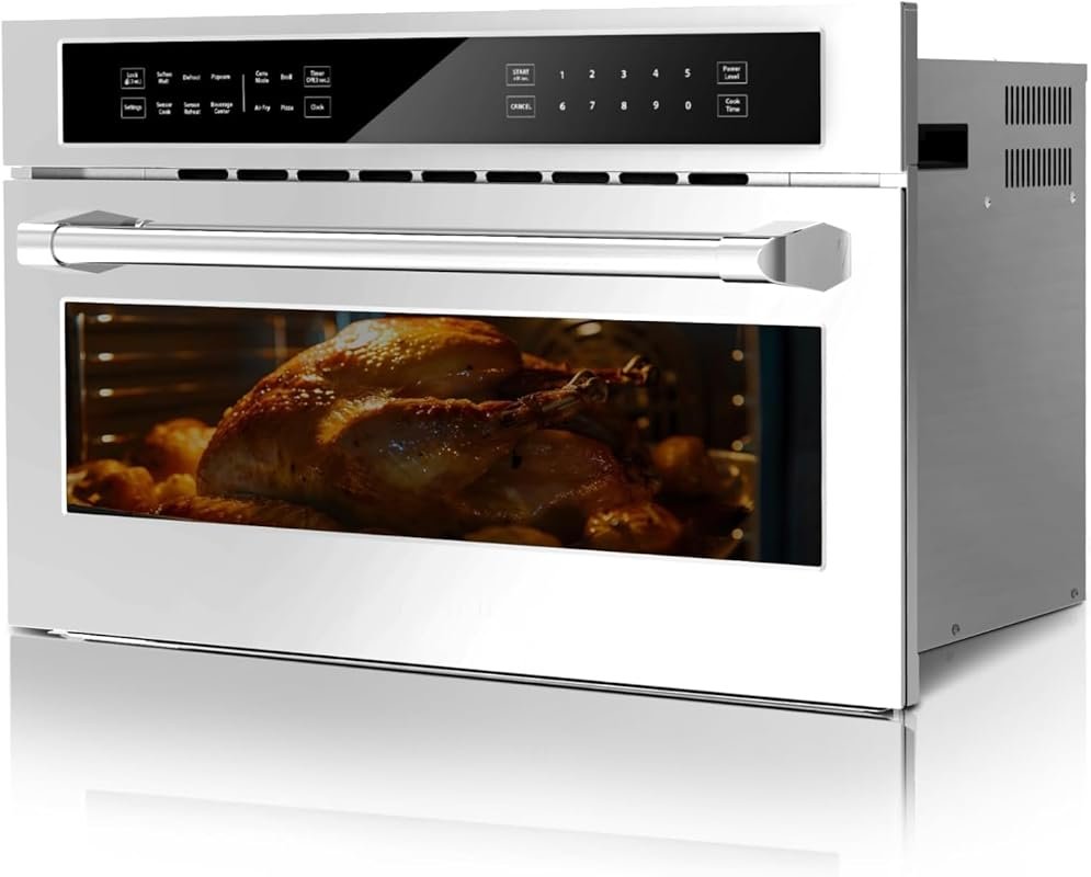 GarveeHome 30 ft Built-In Microwave with Air Fryer & Child Safety Lock
