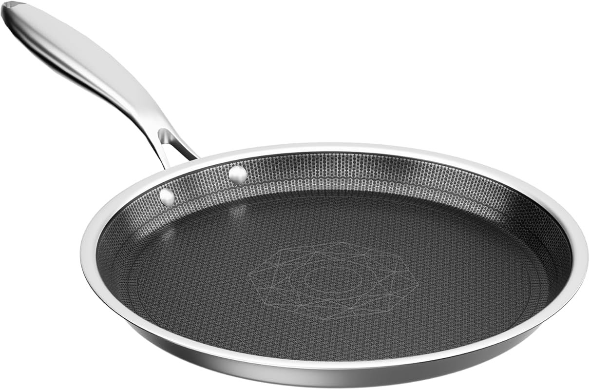 Cooke King 11‑Inch 3‑Ply Hybrid Stainless Steel Griddle