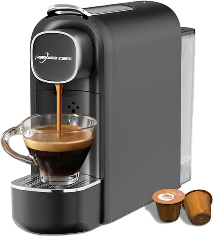 Mini Single Serve Espresso Machine, 20.29oz Removable Tank, Compact De