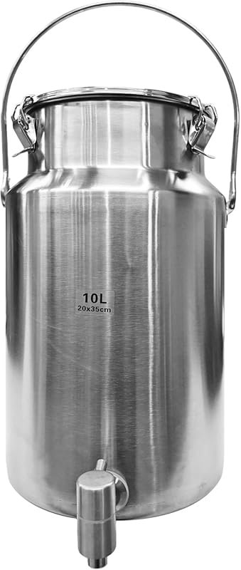 2.6 Gallon Water Dispenser, 304 Stainless Steel Milk Can with Spigot, 
