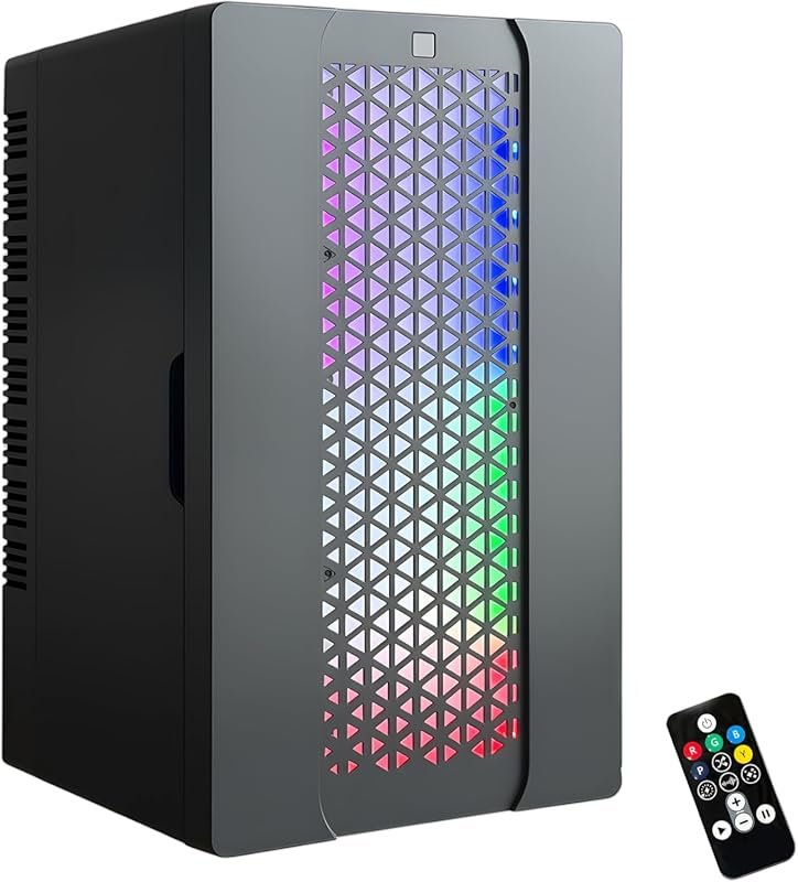 IceBlue Mini Wine Fridge with 24 LED Modes & Remote Control, 10 Liter