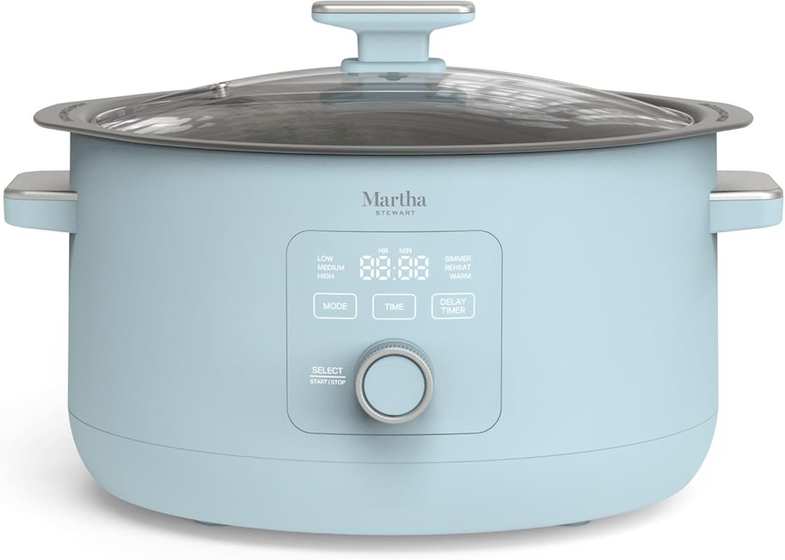 Martha Stewart 8QT Programmable Slow Cooker with 3 Heat Settings & Non