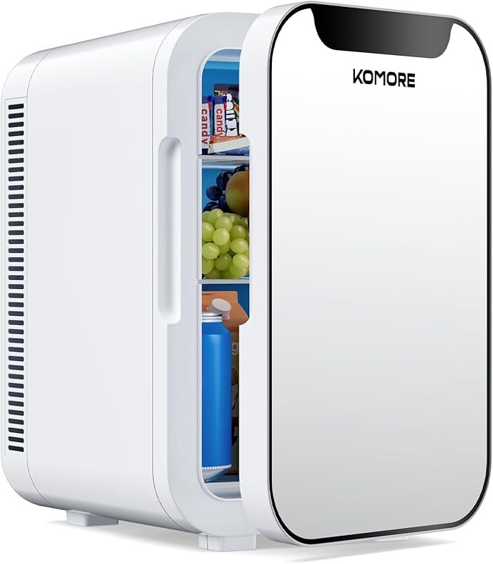 Small Mini Fridge, 18L Portable Tiny Refrigerator, Cooler & Warmer for