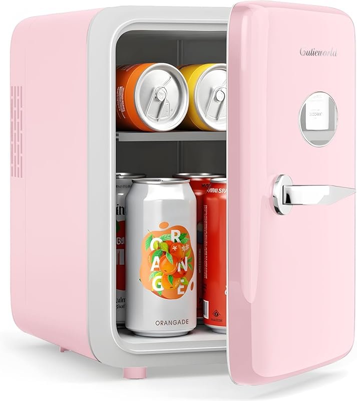 CUTIEWORLD 4L Makeup Skincare Mini Fridge with Cooler & Warmer Functio