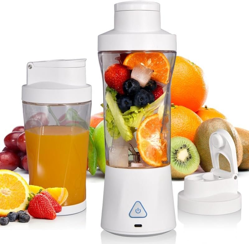 24 oz Wireless Portable Blender, 360 W 6000 mAh Battery, Self‑Cleaning