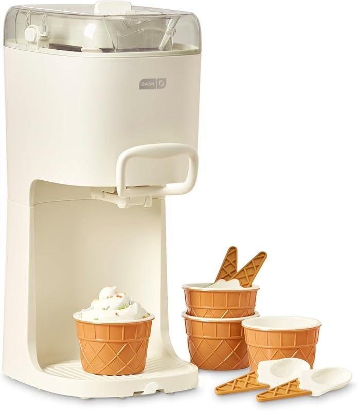 Compact Dash Soft Serve Machine with Insulated Bowl for Froyo & Sorbet