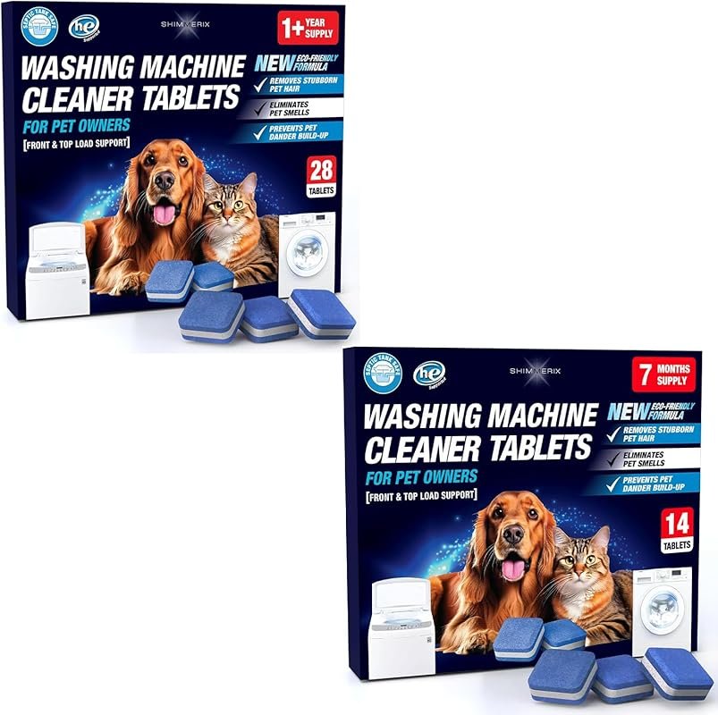 Washing Machine Cleaner Pro Tablets 42 Pack – Removes Pet Hair & Odors