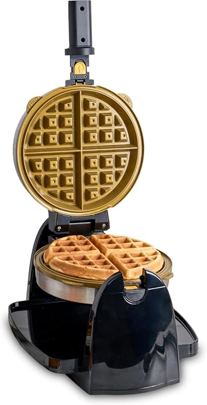 KRUPS Rotating Belgian Waffle Maker with 180° Flip, Ceramic Non-Stick 