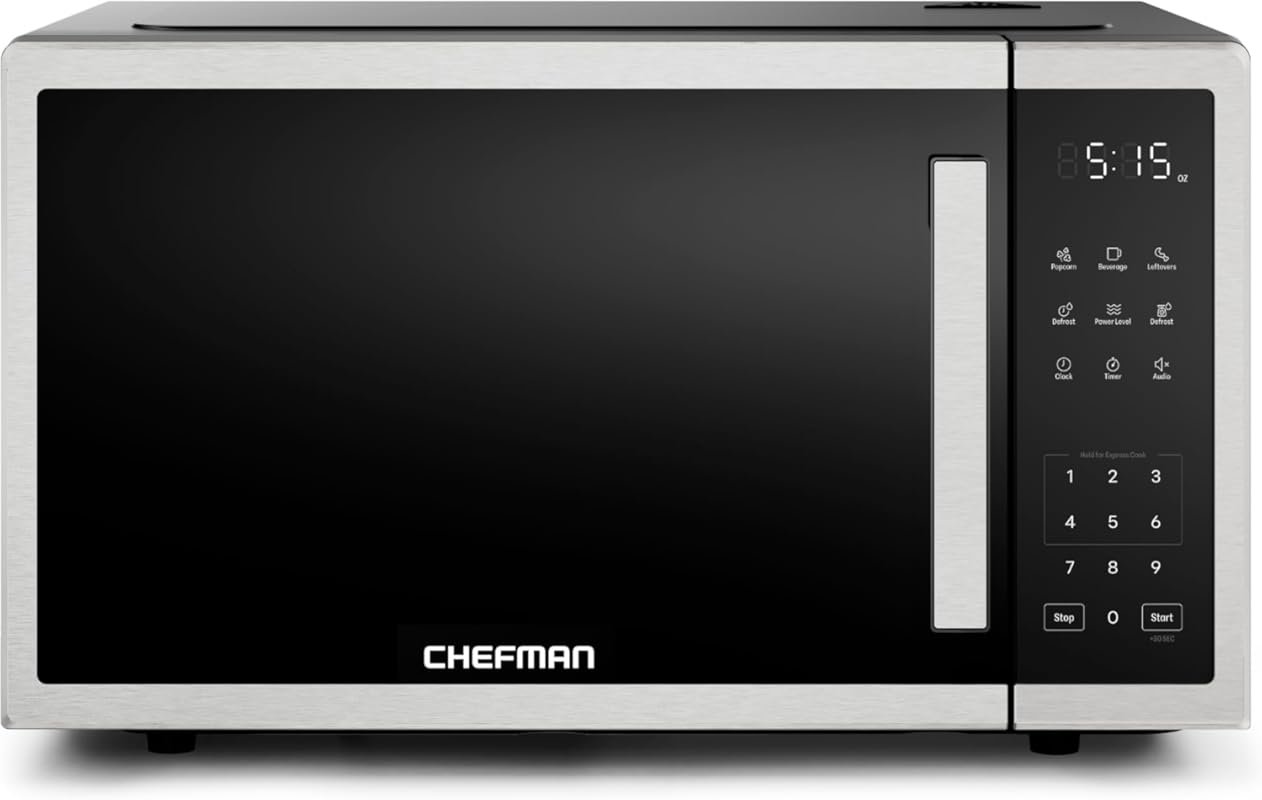 Chefman 1.1 Cu.Ft Microwave with One-Touch Express Cook & Child Safety