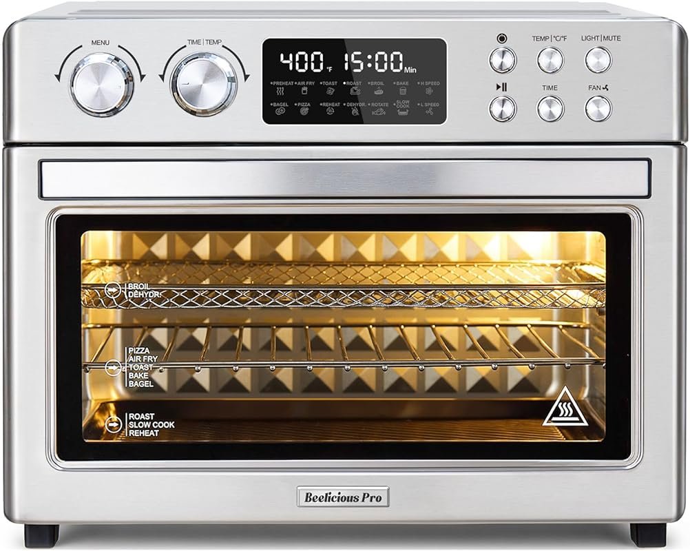 28QT Air Fryer Toaster Oven Combo, 12-in-1, HeatWave Convection, Rotis
