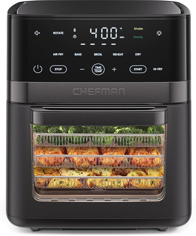 Chefman 14-Quart Air Fryer, 6-in-1 Touchscreen, Rotisserie, Dehydrator