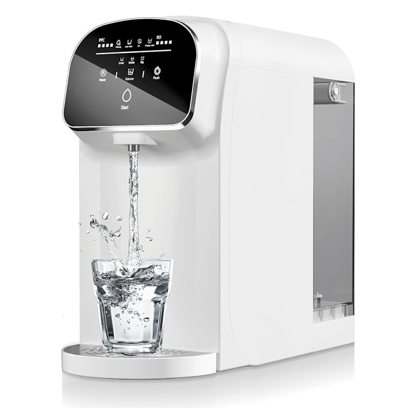Aigerri UV Countertop 5-Stage RO System, 5:1 High Efficiency, No Plumb