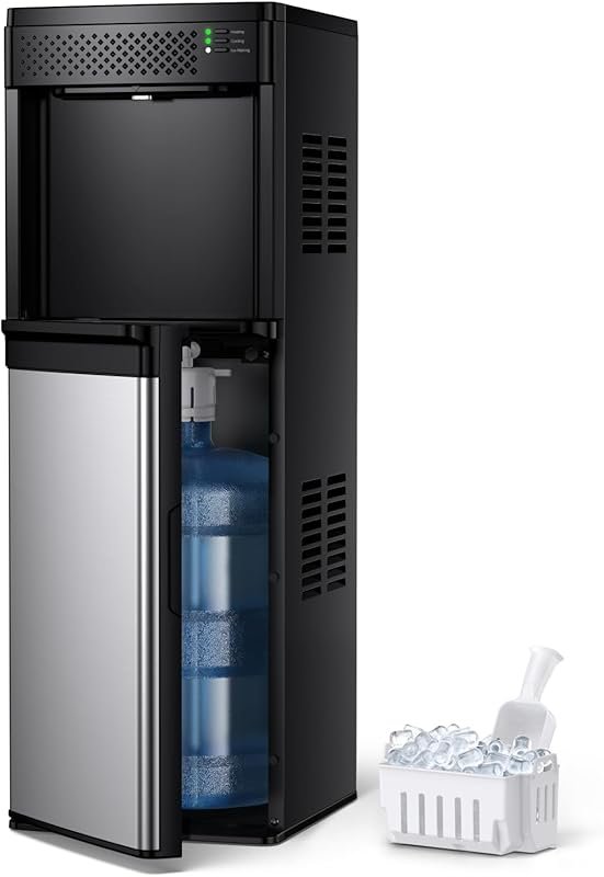 Euhomy 4-in-1 Water Dispenser with Ice Maker – Bottom-Loading Hot & Co