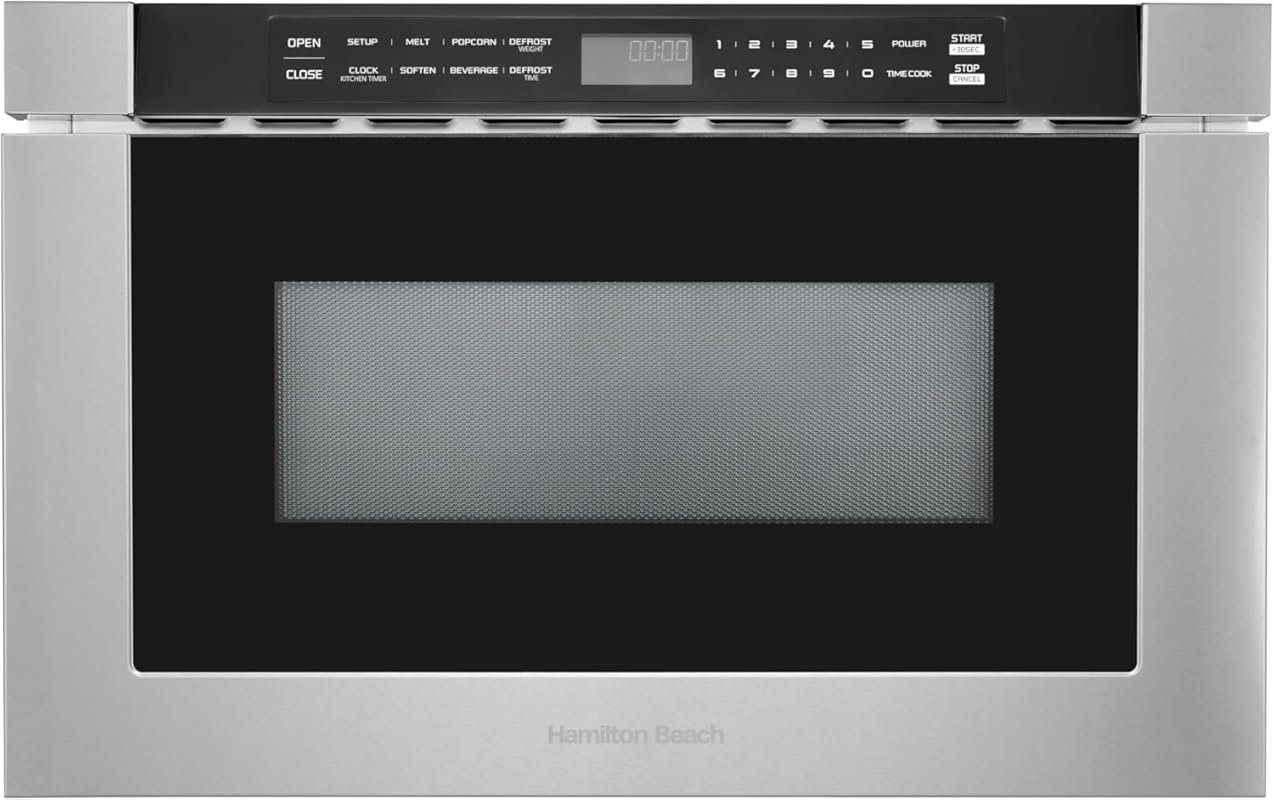 Hamilton Beach Built-In Drawer Microwave, Touchscreen Control, Flat-Be
