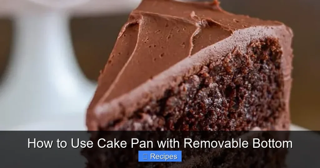How to Use Cake Pan with Removable Bottom