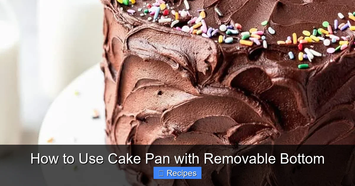 How to Use Cake Pan with Removable Bottom