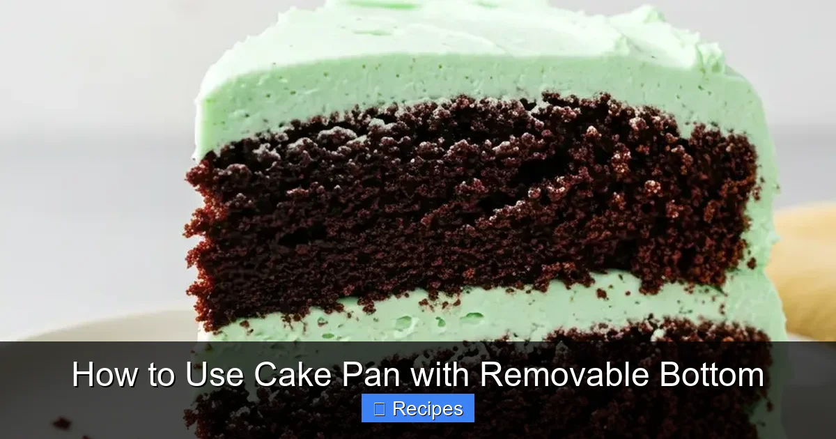 How to Use Cake Pan with Removable Bottom