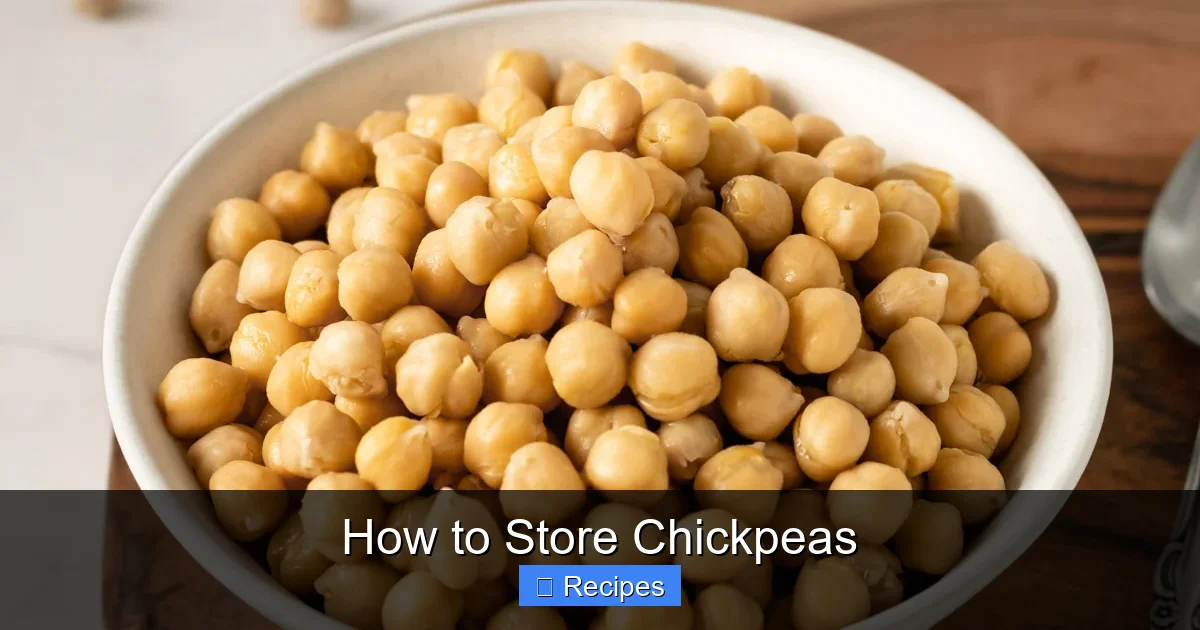 How to Store Chickpeas