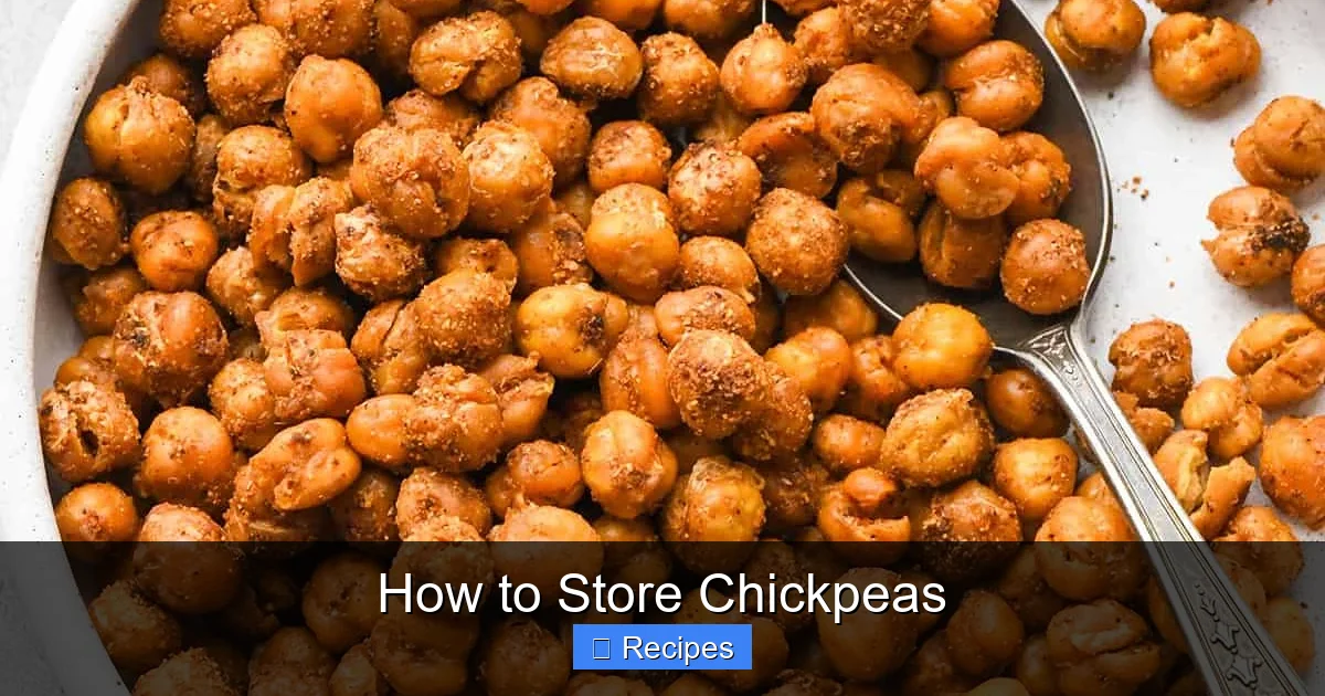 How to Store Chickpeas