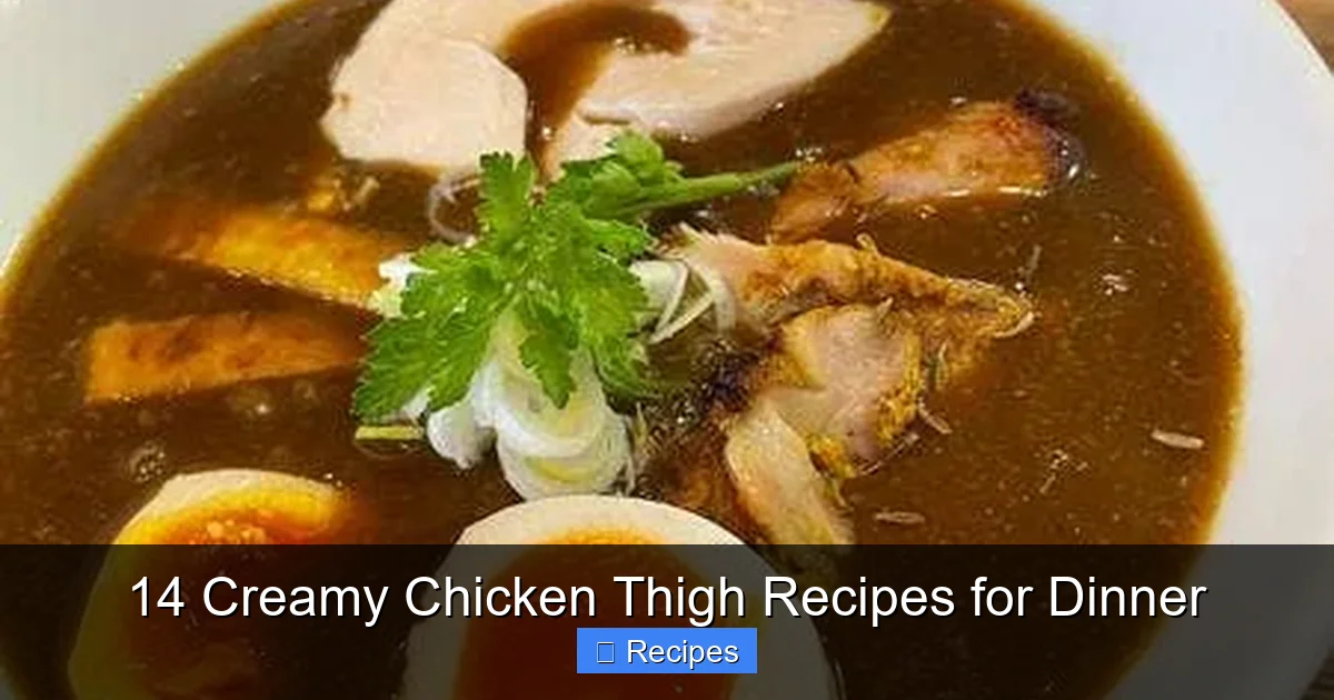 14 Creamy Chicken Thigh Recipes for Dinner