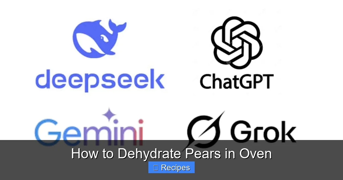 How to Dehydrate Pears in Oven