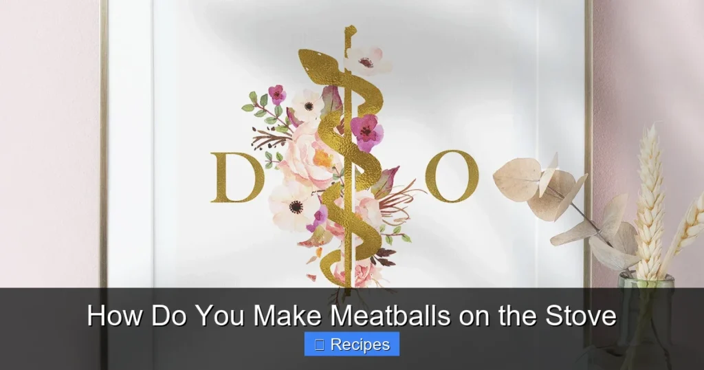 How Do You Make Meatballs on the Stove