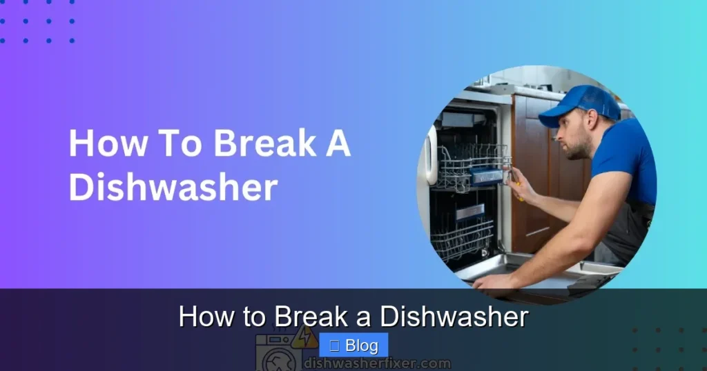 How to Break a Dishwasher