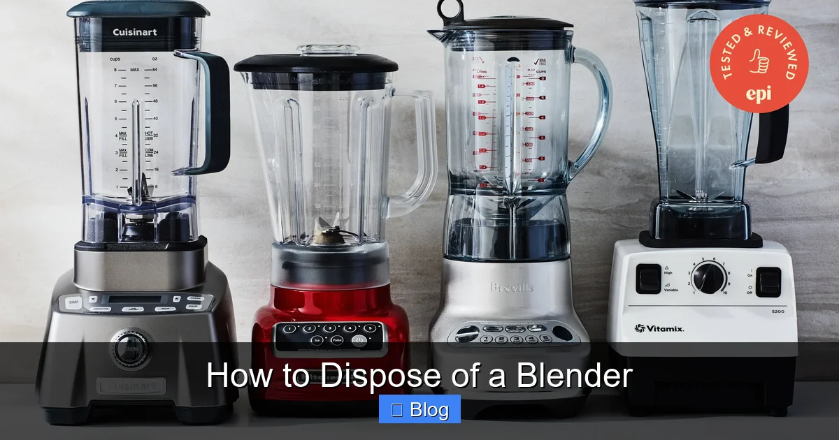 How to Dispose of a Blender