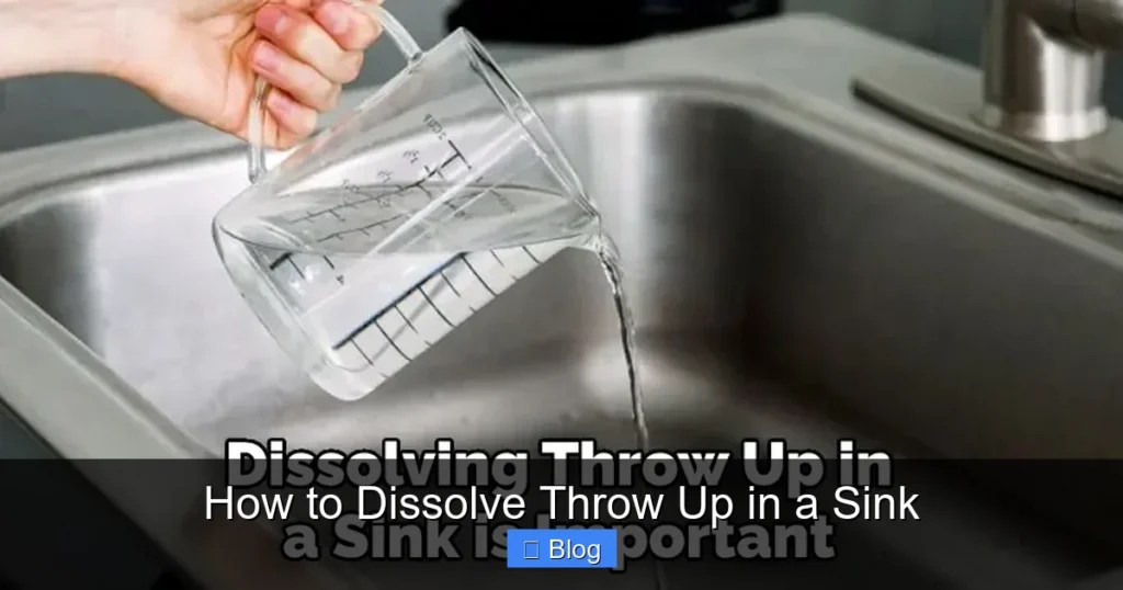 How to Dissolve Throw Up in a Sink