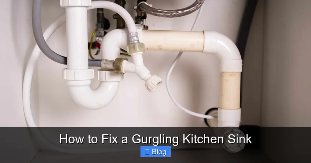 How to Fix a Gurgling Kitchen Sink