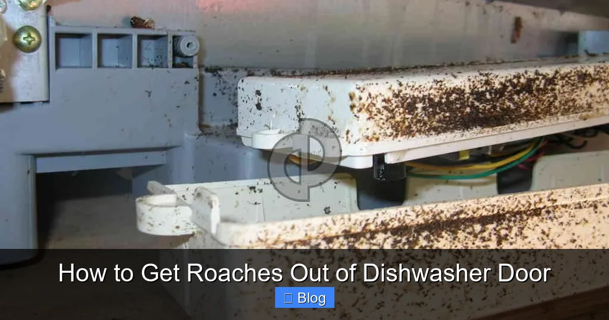 How to Get Roaches Out of Dishwasher Door